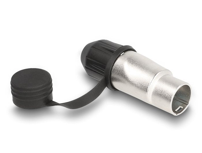 Delock 67065 Ensamblaje De Campo De Enchufe Modular Rj45 Cat.6a Con Carcasa De Enchufe De Cable Robusta Y Tapa Protectora Adecuada Para Los Acopladores De Paso 67061 Y 67062 Ip66 Resistente Al Polvo Y Al Agua
