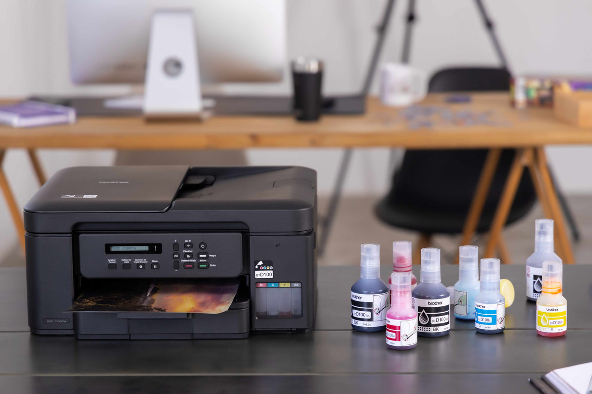 Impresora De Inyección De Tinta Inalámbrica 3 En 1 Brother Dcp-T730dw