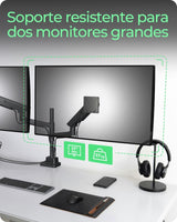 EAN 4250078175308 - ICY BOX IB-MS702-T soporte para monitor 144,8 cm (57") Escritorio Negro imagen 2