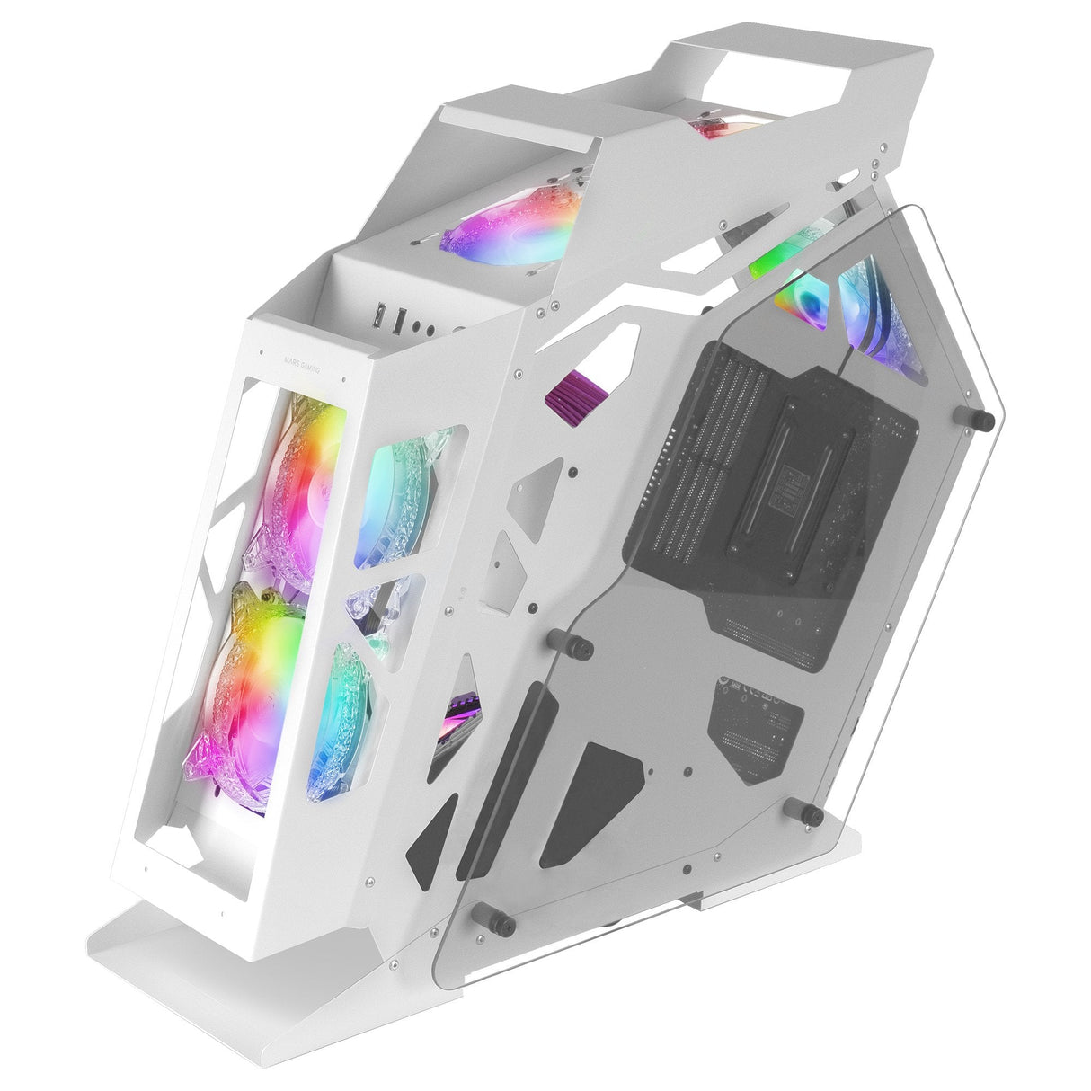 Caja Pc Marsgaming Minitorre Microatx Mc61 Blanco