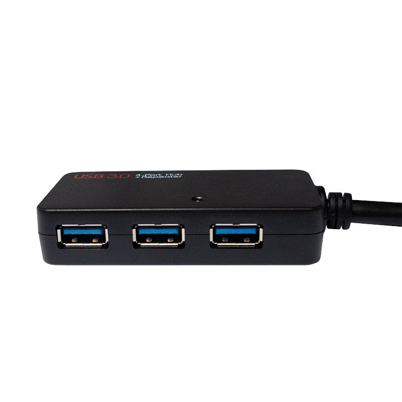 Usb 3.0 Cable, Usb-A M To 4x Usb-A F, Amplifier, Negro, 10 M