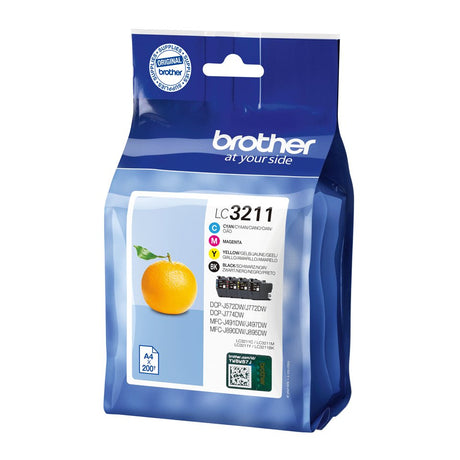 EAN 4977766780186 - Brother LC3211VAL cartucho de tinta 4 pieza(s) Original Rendimiento estándar Negro, Cian, Magenta, Amaril imagen 2