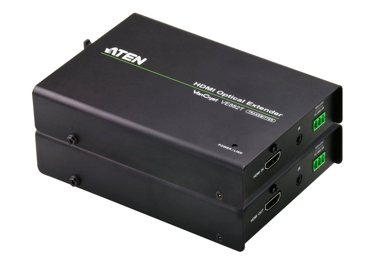 Aten Hdmi Extender Fiber Hdmi Audio/Video Extender + Ir + Rs Aten Ve882, Av Transmitter & Receiver, 600 M, 1080p, Negro, 5,3 V, 0 - 50 °C