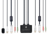 EAN 0846359034019 - LevelOne KVM-0290 interruptor KVM Negro, Gris imagen 2