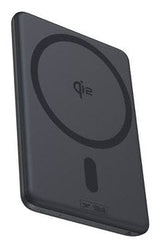 Picogo Am31 Qi2 Ultra-Mini Magnetic Power Bank With Kickstand 5000mah 20w Cosmic Black (+Braided Cable Usb-C To Usb-C 30cm Black)