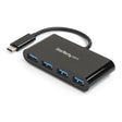 EAN 0065030866330 - StarTech.com HB30C4AB hub de interfaz USB 3.2 Gen 1 (3.1 Gen 1) Type-C 5000 Mbit/s Negro imagen 1