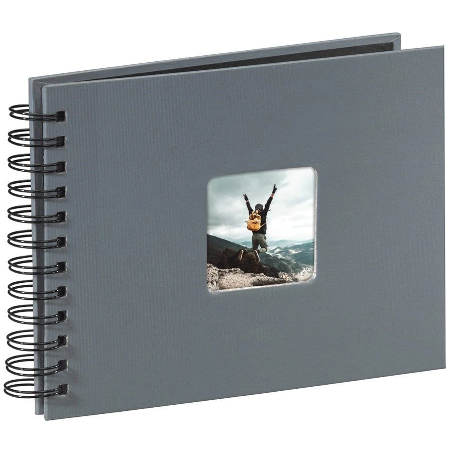 Hama  Fine Art  Spiral Grey 24x17 50 Black Pages 94884