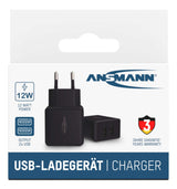 Cargador De Pared Ansmann Hc212 2xusb 2400ma Negro