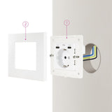 Roseta De Pared Nanocable 10 35 0012 1 Schuko 2 Usb
