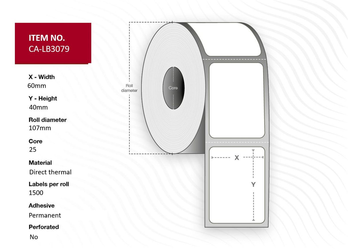 EAN 5706998986665 - Capture CA-LB3079 etiqueta de impresora Blanco imagen 1