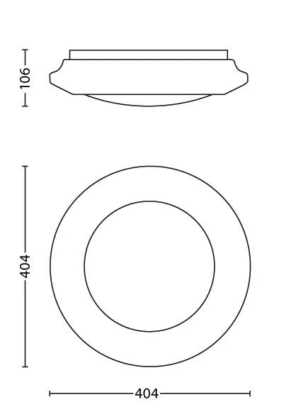 Plafón Interior De Led 20w 2000lm 4000k Luz Dia Mod. Cinnabar Ø40,4x10,6cm Philips