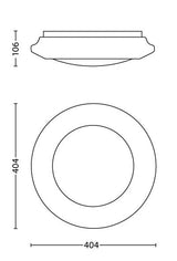 Plafón Interior De Led 20w 2000lm 4000k Luz Dia Mod. Cinnabar Ø40,4x10,6cm Philips