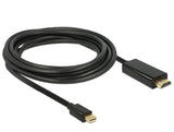 EAN 4043619837007 - DeLOCK 83700 adaptador de cable de vídeo 3 m HDMI Mini DisplayPort Negro imagen 1