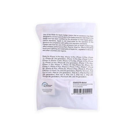 EAN 5715063055441 - eSTUFF ES602370-BULK cable de conector Lightning 3 m Blanco imagen 3