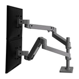 Ergotron Lx Pro - Kit De Fijación (Doppelarm) - Para 2 Lcd-Displays - Lochplatte-Montaje - Aluminium - Gris Oscuro - Tamaño De Pantalla: Hasta 61 Cm (Hasta 24 Pulgadas)