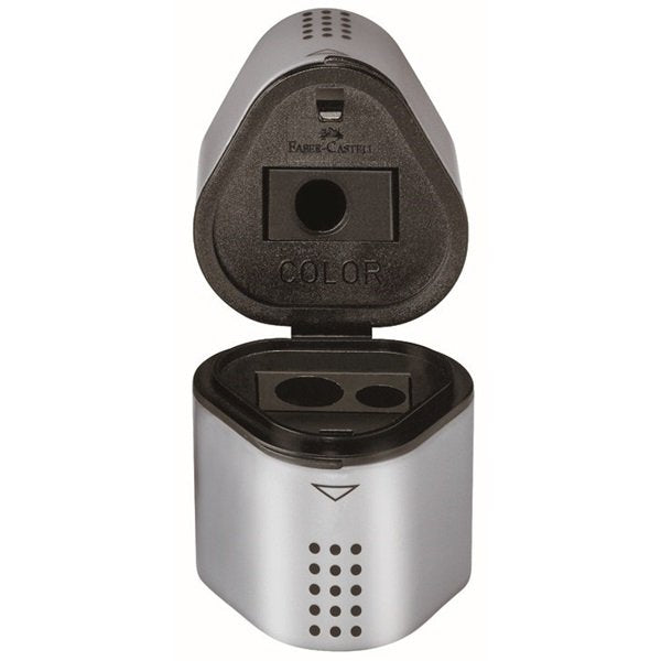 Faber Castell Afilalápices Trío Grip 2001 3 En 1 Plateado Metálico