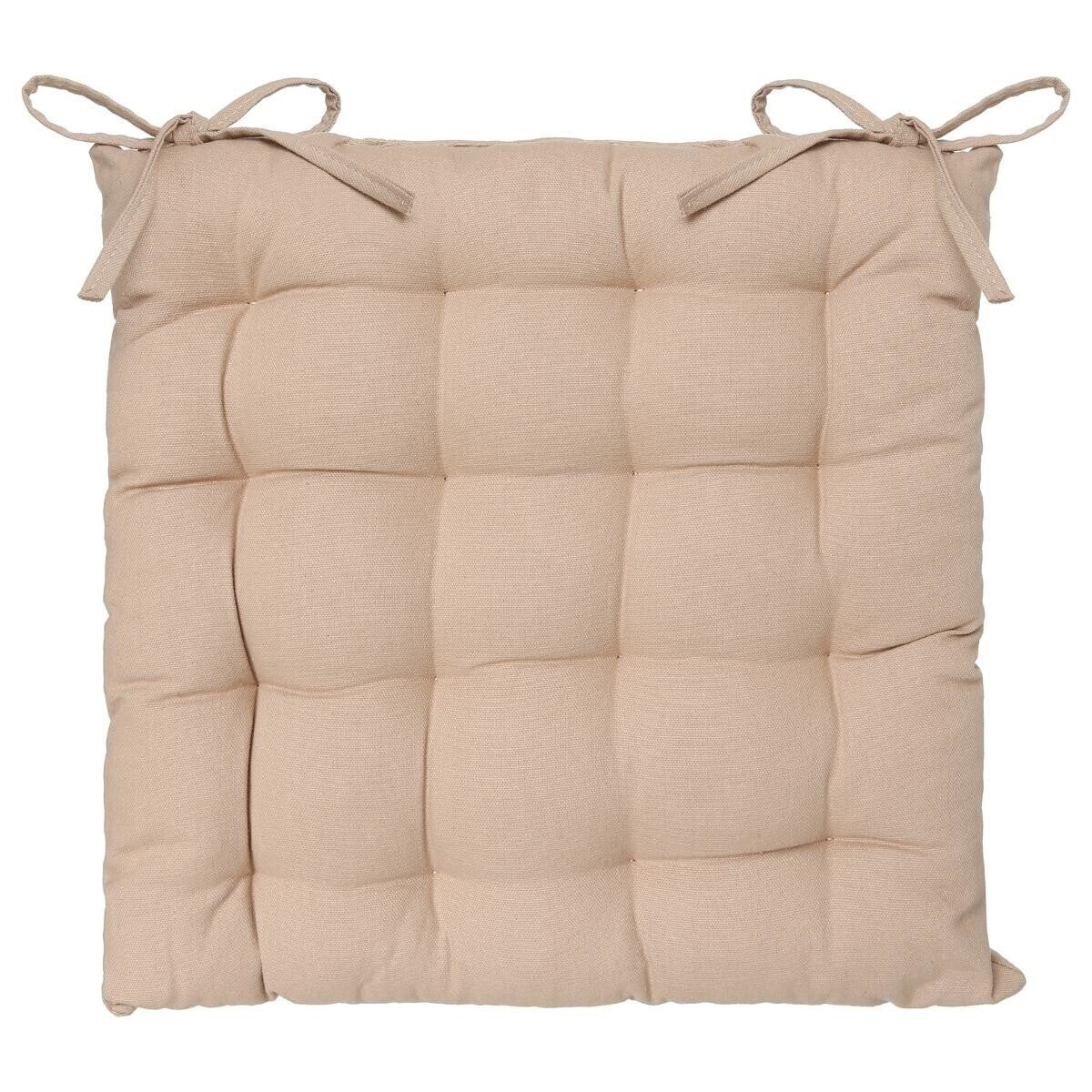 Cojin Para Silla Estilo Galleta Color Beige 38x38cm