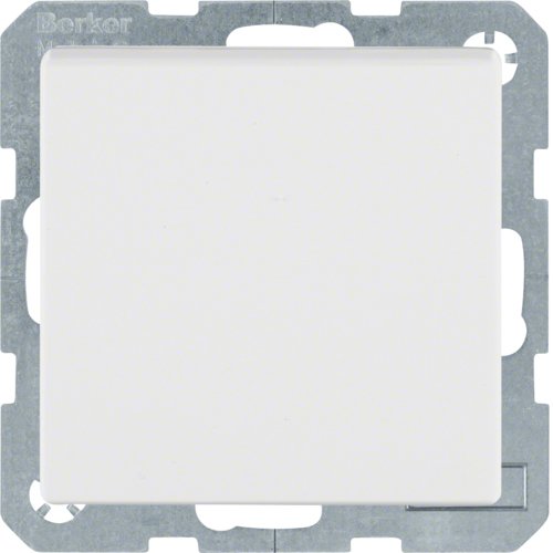 Berker 47516089 Schuko-Steckdose M Klappdeckel Polarweiss Samt
