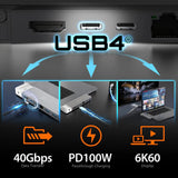 J5create Jcd395-N Concentrador 4k60 Elite Pro Usb4® Con Equipo Magsafe®