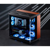 Caja Atx Jonsbo Tk-4 Wood Cristal Templado Negro