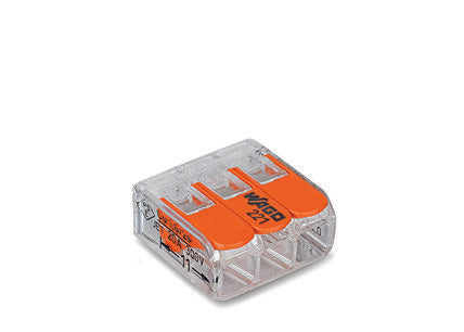 Wago 221-413 Bloque De Terminales 1p Naranja, Transparente