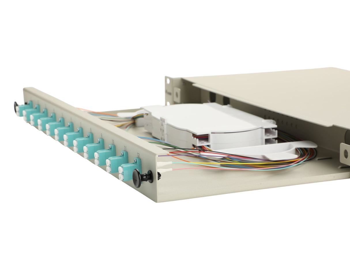 Equip Lwl-Spleisskamen 12-Port Lc-Duplex Om3 1u Komplett Gr