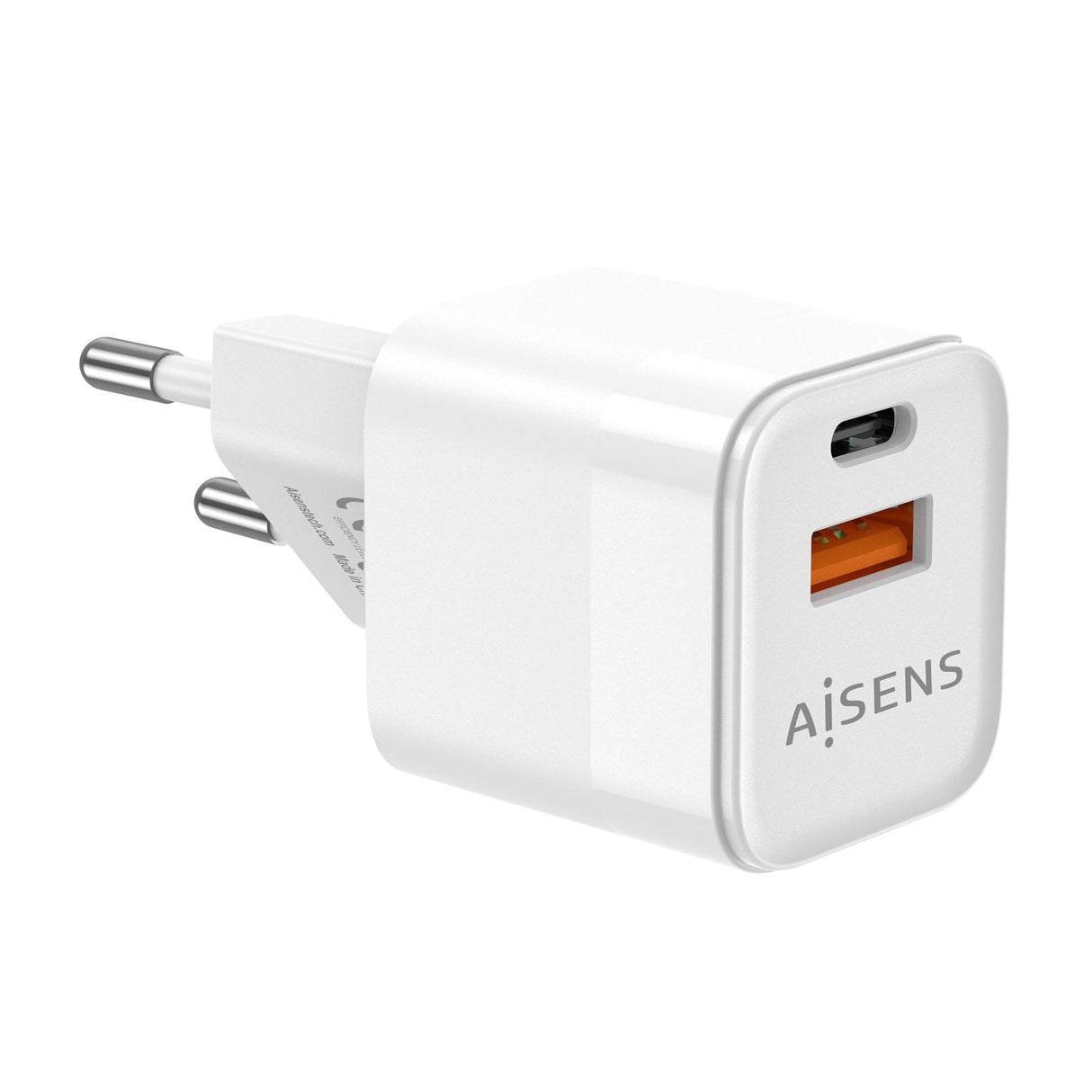 Aisens Cargador Gan 30w - 1xusb-C Pd3.0 Qc4.0 - 1xusb-A Qc3.0 Blanco