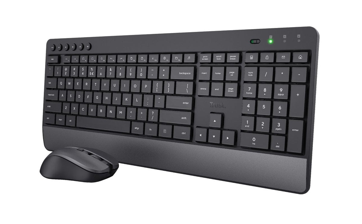 Teclado Trust Trezo Inalámbrico Completo Con Ratón Incluido Y Teclas Multimedia