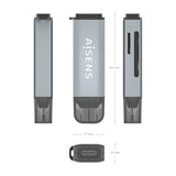 EAN 8435739903322 - AISENS ASCR-2C10-GR lector de tarjeta USB 3.2 Gen 1 (3.1 Gen 1) Type-C imagen 4
