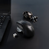 Ratón Ergonómico Inalámbrico Tooq Tqmwg-1105-B Hasta 1600 Dpi
