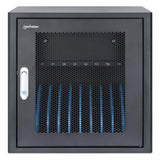Manhattan Laptop Charging Cabinet Desktop Via Ac Adapter (Eu) 10-Bay, Install Device'S Ac Adapter (Power Cables) Into Unit, Suitable For All Laptops (To 16"), Ipads, Macbooks, Chromebooks, Other Portable Devices, Bays 380x30x280mm, Cart, Lo