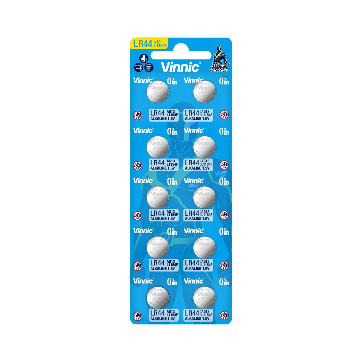 EAN 4898338006056 - Vinnic L1154F pila doméstica Batería de un solo uso LR44 Alcalino imagen 1