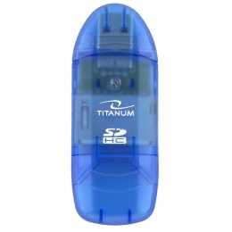 EAN 5901299901144 - TITANUM TA101B lector de tarjeta USB 2.0 Azul imagen 3
