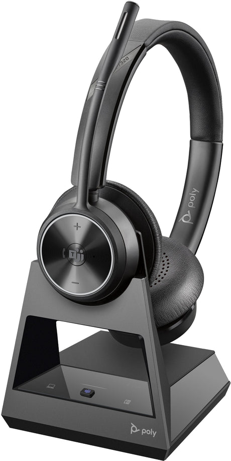 EAN 0197498537580 - Poly Savi 7320 Stereo DECT 1880-1900 MHz Top Auriculares Alámbrico Diadema Llamadas/Música Negro imagen 1