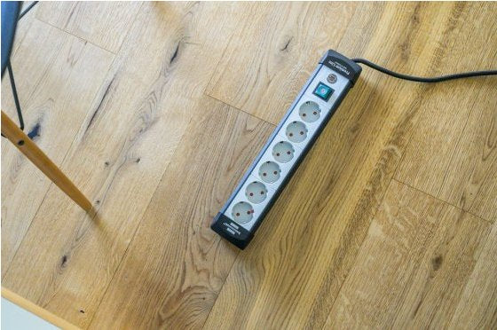 Brennenstuhl Premium-Line 6 Vías Con Interruptor, Negro / Gris Claro, 5 M