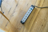 Brennenstuhl Premium-Line 6 Vías Con Interruptor, Negro / Gris Claro, 5 M
