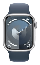 Apple Watch Series 9 Gps Cellular 41mm Caja De Aluminio Plata Correa Deportiva Azul Tempestad S M