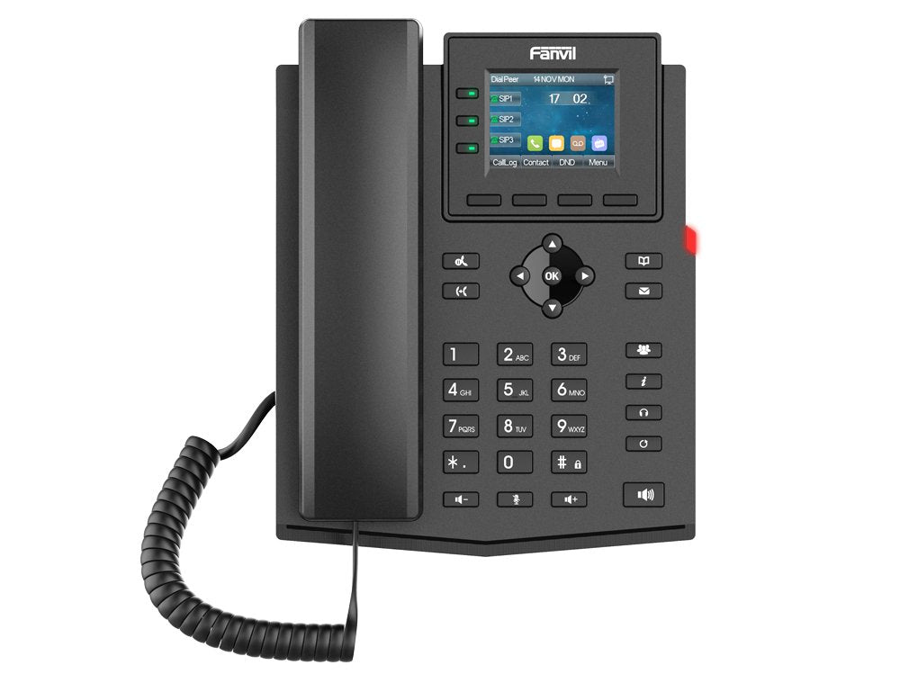 Fanvil X303w Teléfono Ip Negro 4 Líneas Lcd Wifi