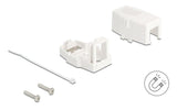 Keystone Leergehäuse 1 Port Mit Magnetischer Unterseite, Weiss