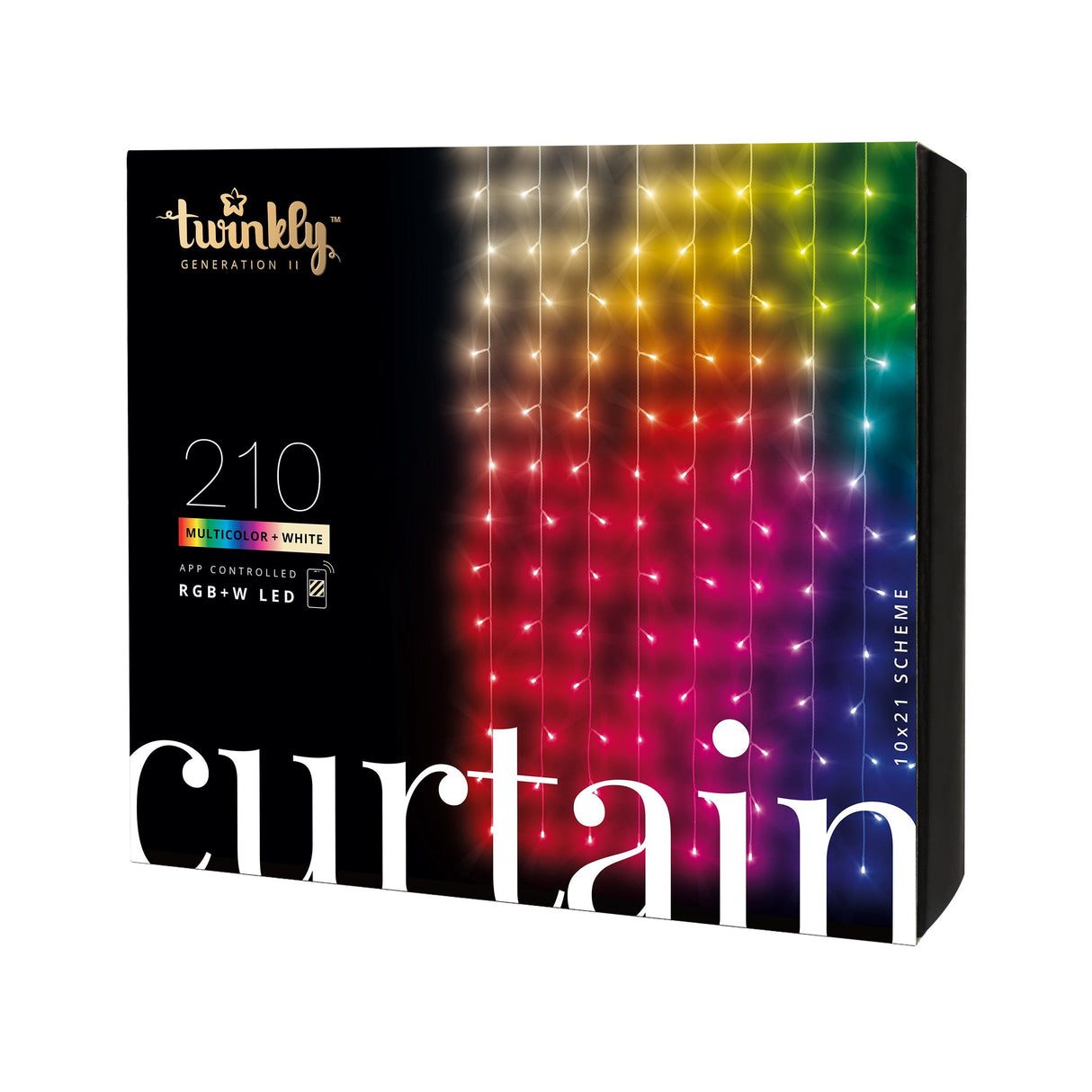 Cortina Inteligente Led Twinkly 210 Rgb + W 2 1m