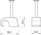 Obo 2026 35 Lgr Haft-Clip 7-12mm L35 Pp Lichtgrau Ral7035 2228734