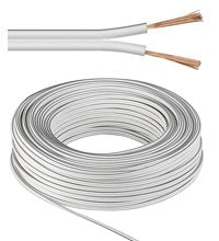 Bobina De  10 Metros Cable Altavoz Blanco 2x0,50mm Cobre Goobay
