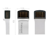 Usb-Mick 256gb Transcend Jetflash Usb3.1 Pen Drive Otg Type-A&C Silver