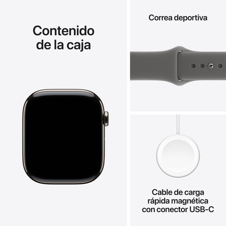 EAN 0195950478303 - Apple Watch Series 11 OLED 46 mm Digital 416 x 496 Pixeles Pantalla táctil 5G Titanio Wifi GPS (satélite) imagen 8
