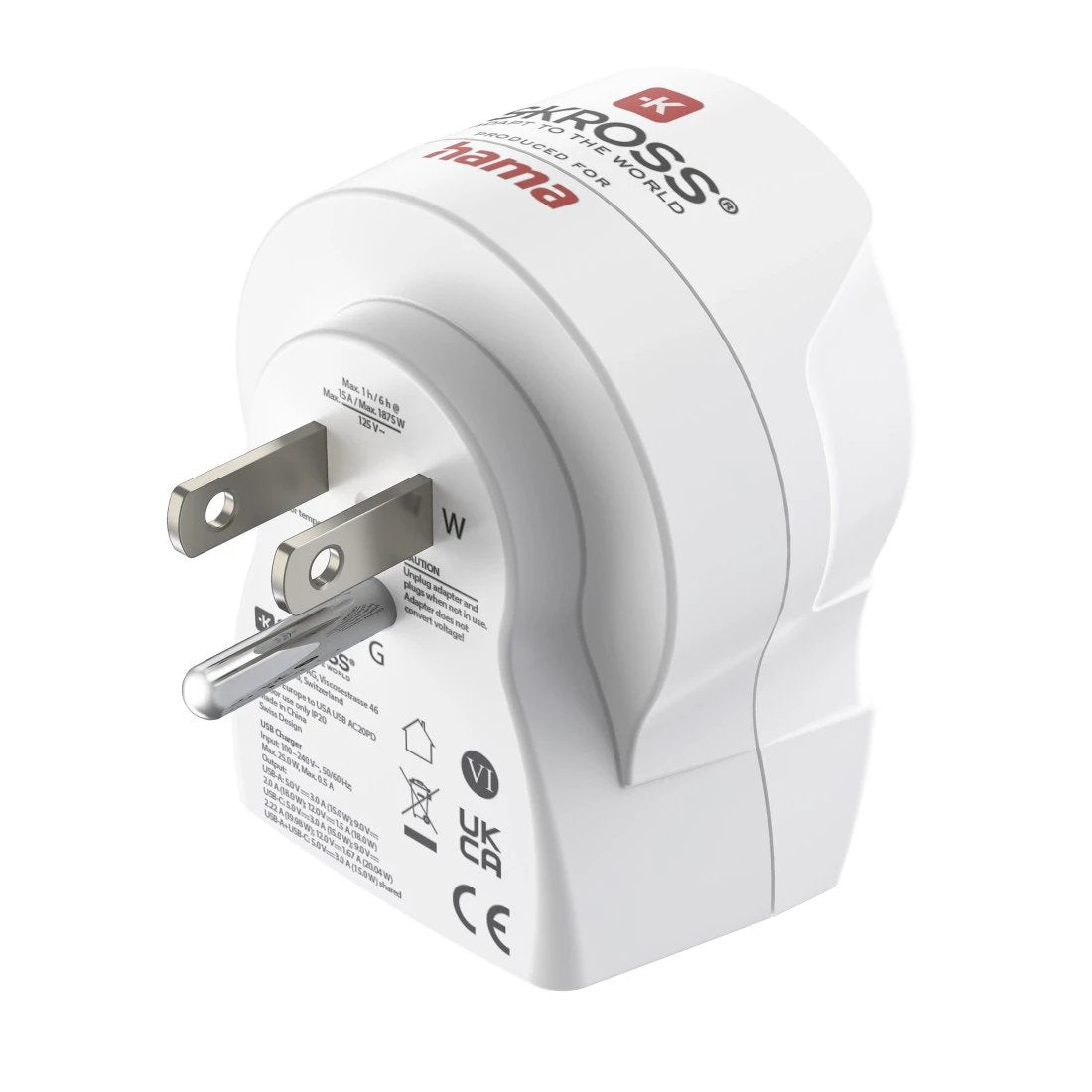 Hama Reiseadapter,  Eu To Us , Usb-C (Pd), 20 W