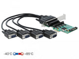 Tarjeta Pci Express  Delock 89938 X1 A 4 X Serie Rs-232 Con Fuente De Alimentación