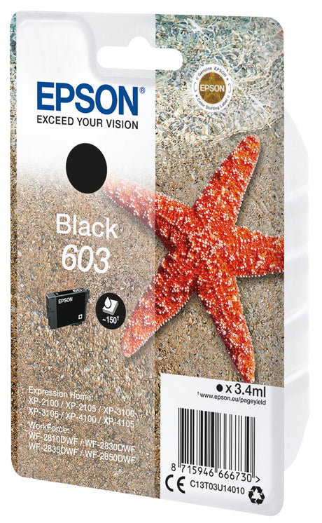 EAN 8715946666730 - Epson C13T03U14010 cartucho de tinta 1 pieza(s) Original Rendimiento estándar Negro imagen 1