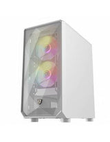 Nfortec Caja Microatx Gaming Cristal Templad Dys White. Usb 3.0 Rgb. Blanco