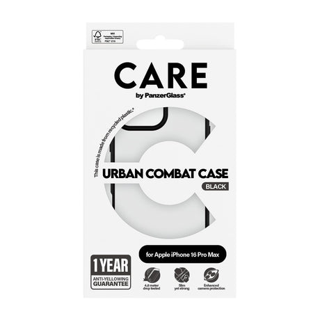 EAN 5715685004308 - PanzerGlass CARE™ by ® Urban Combat Case Transparent w. Black Frame iPhone 16 Pro Max funda para teléfono imagen 3