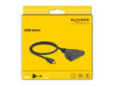 Delock 18649 Switch Hdmi 3 X Entrada Hdmi A 1 X Salida Hdmi 8k 60 Hz Con Cable Integrado De 60 Cm